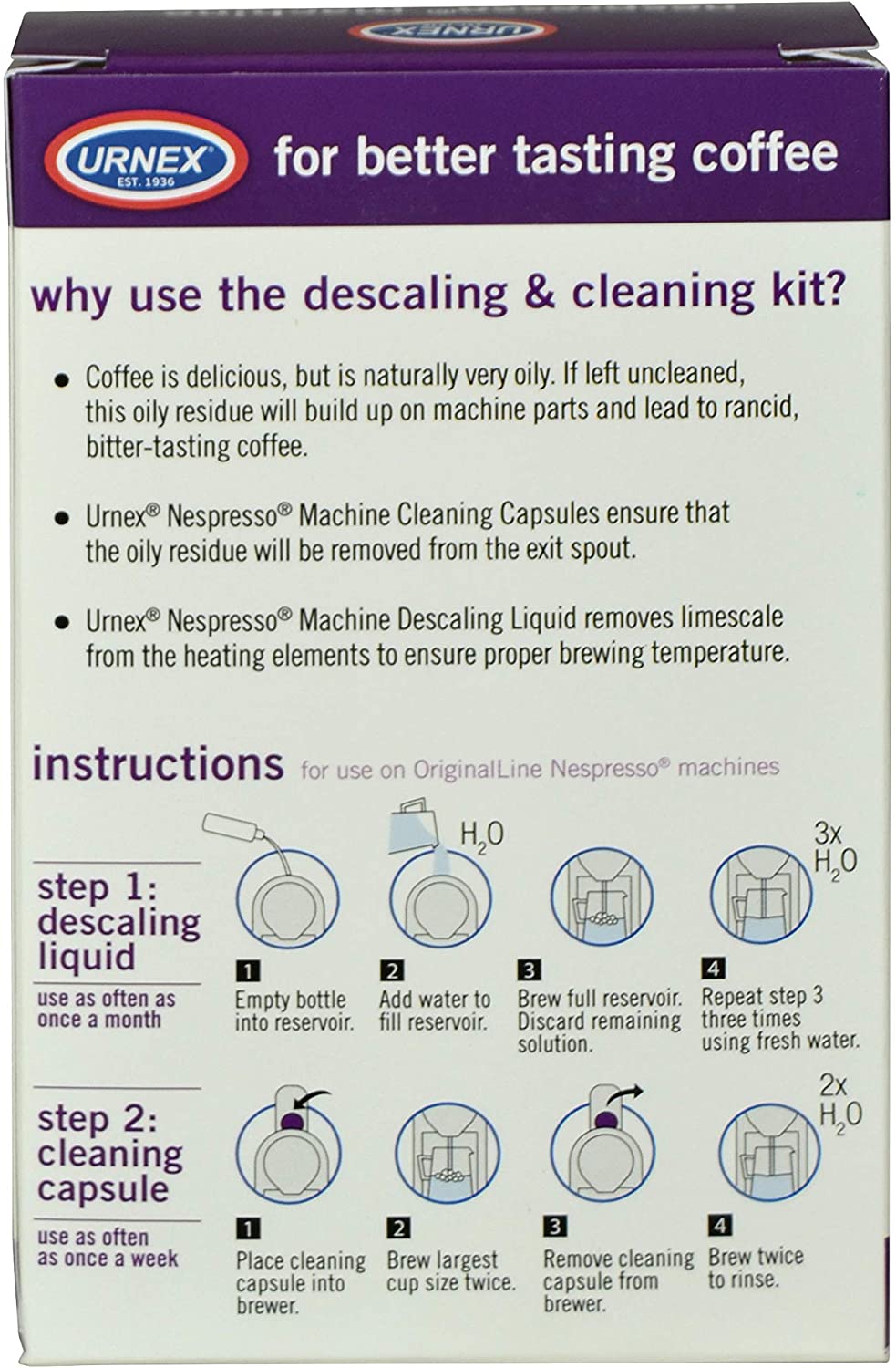 Urnex - Nespresso Descaling \u0026 Cleaning 