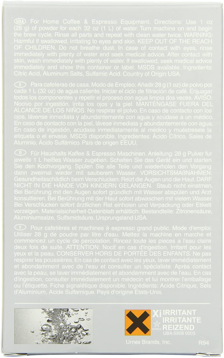 Urnex Dezcal Descaling Powder For 