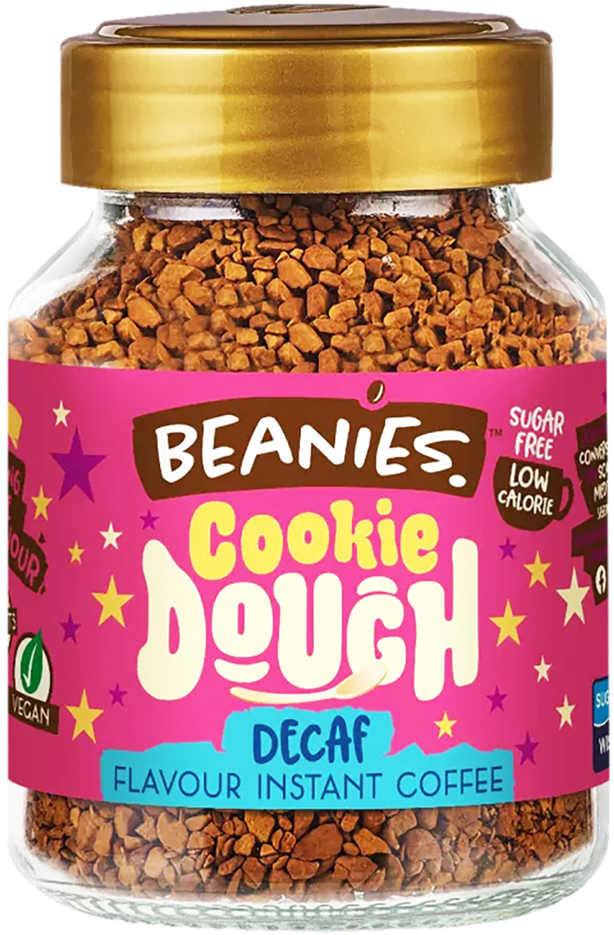Beanies Decaf Cookie Dough Flavoured Instant Coffee 50 g Crema