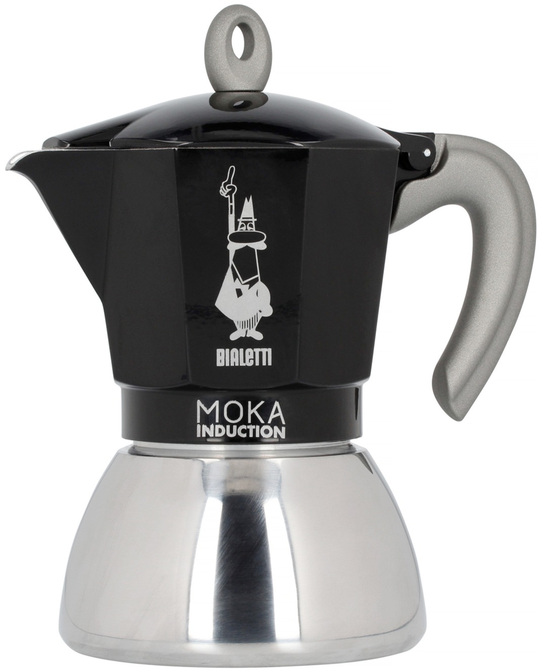 Cafetière italienne Moka induction noire brillante 4 tasses Bialetti