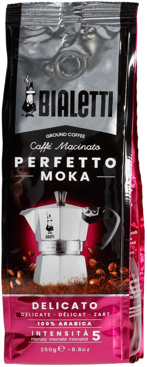 Bialetti Perfetto Moka Delicato Ground Coffee 250 g - Crema