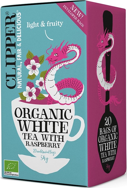 Clipper Organic White Tea With Raspberry 20 Bags - Crema
