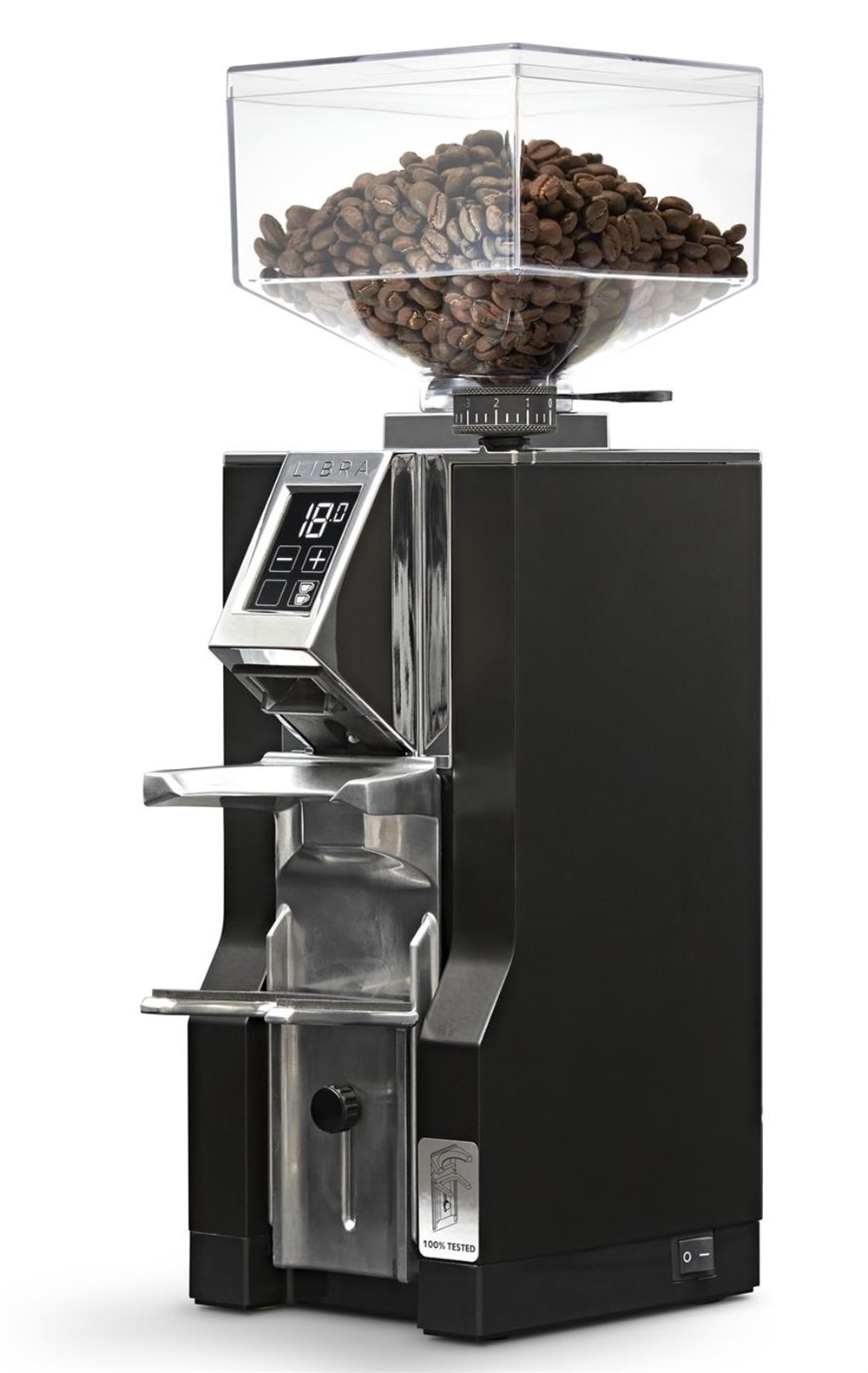 Eureka Mignon Libra 16CR Espresso Coffee Grinder, Black - Crema