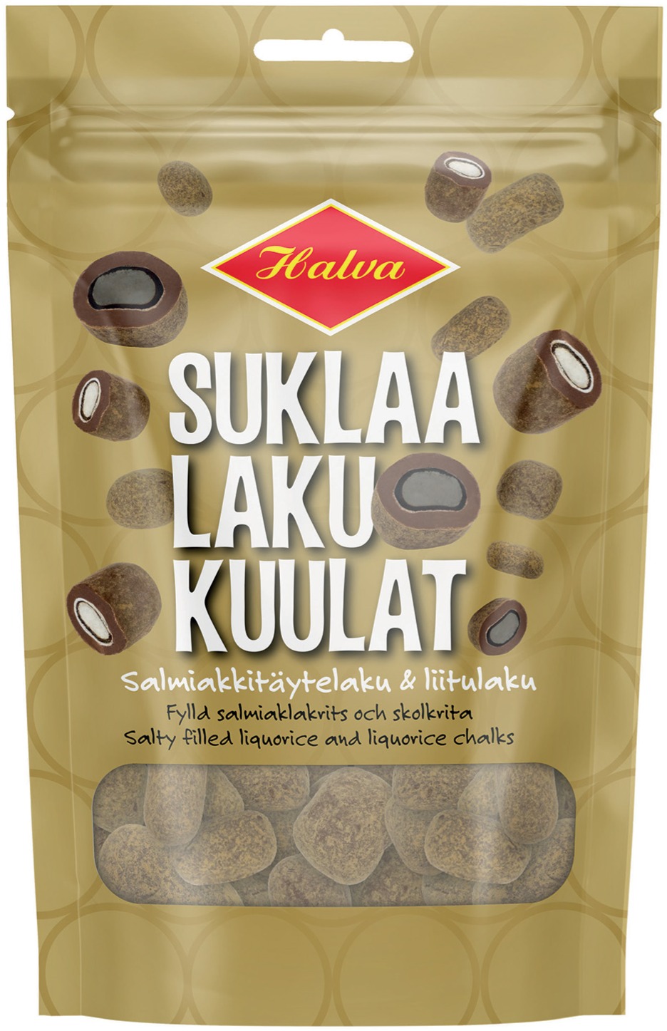 Halva Chocolate Licorice Balls Filled Salty Licorice & Licorice