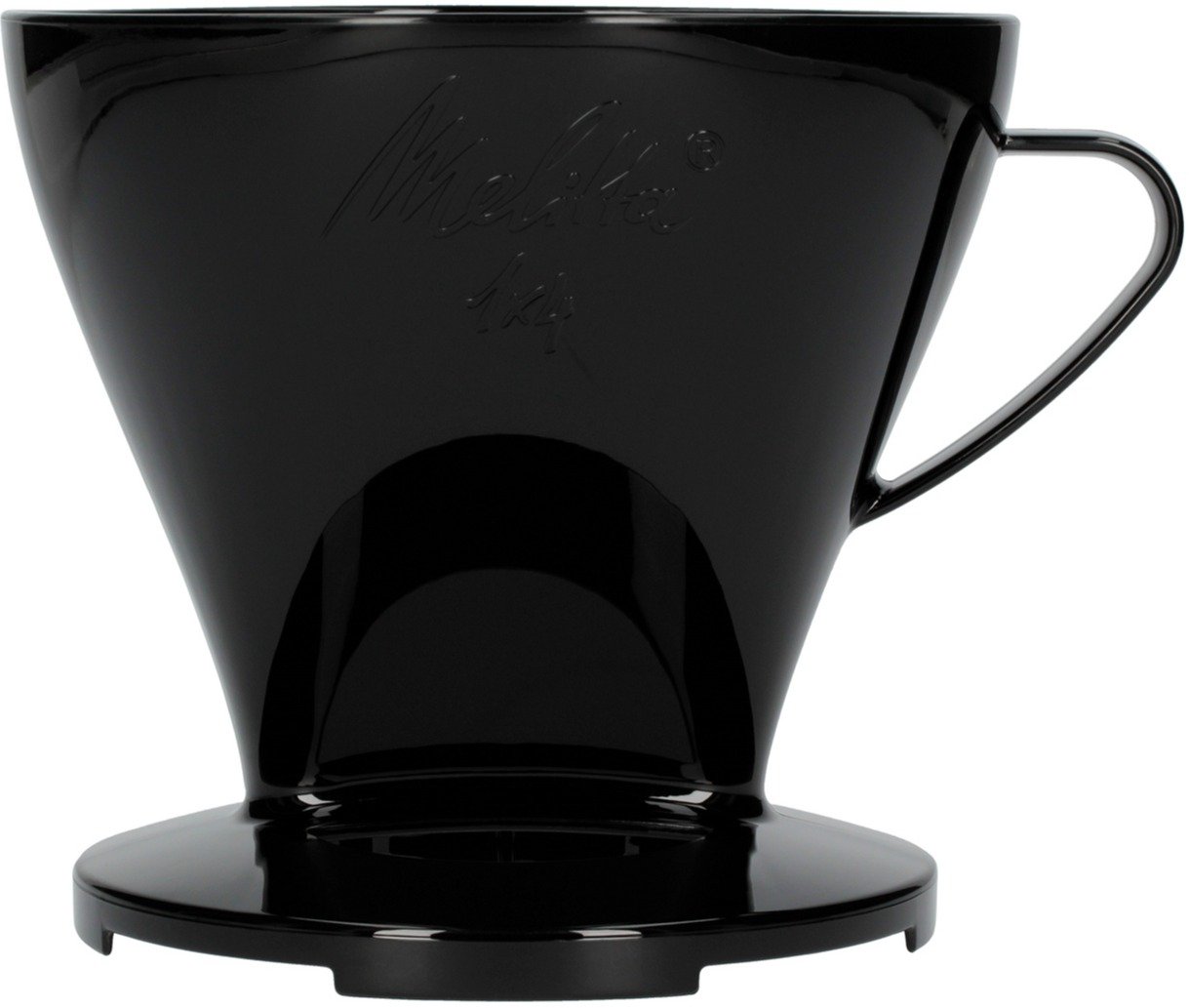 Melitta Pour Over Plastic Coffee Filter 1x4, Black Crema