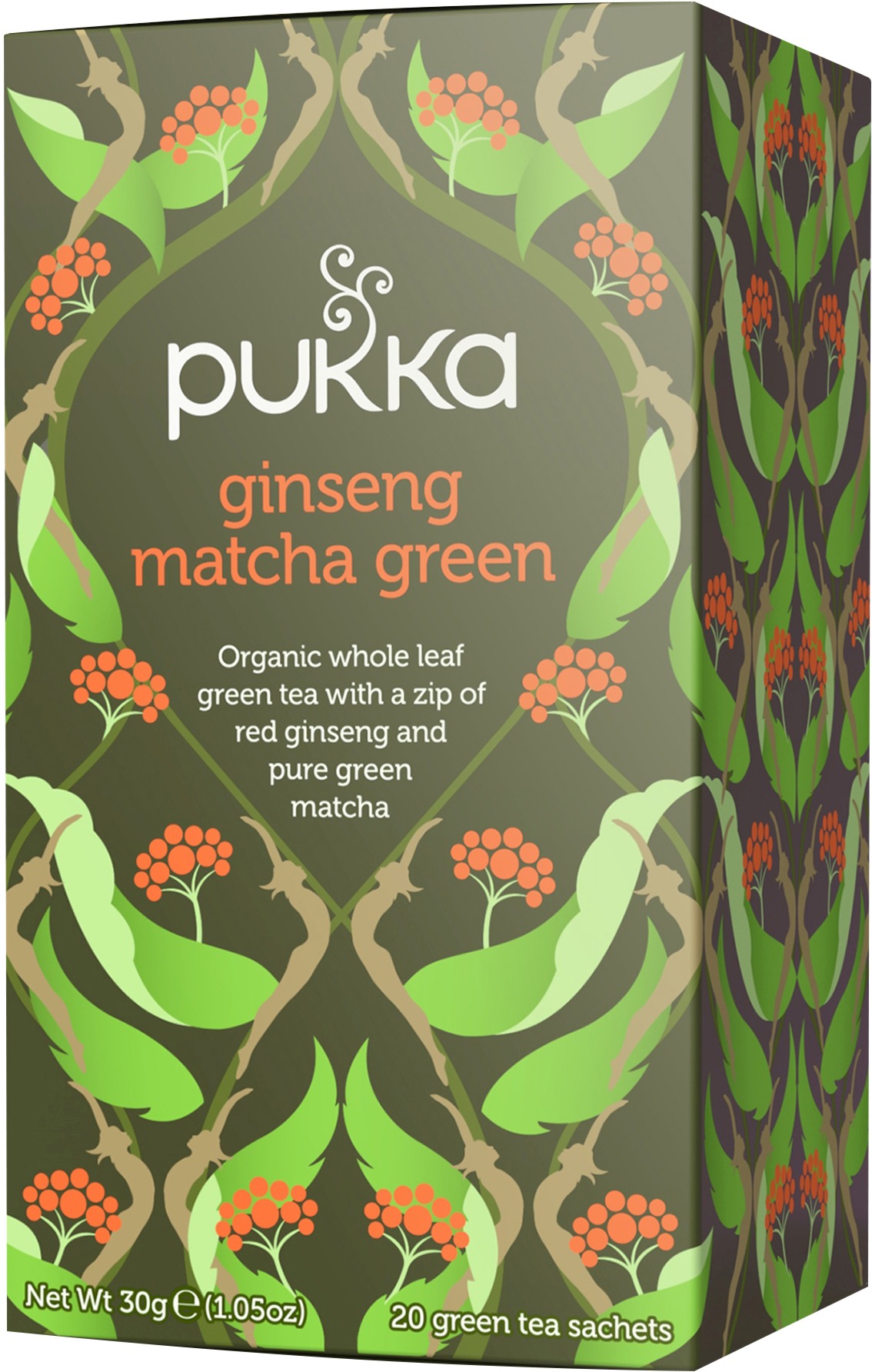 Pukka Organic Ginseng Matcha Green Tea Bags Crema