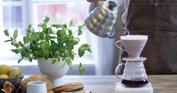 Pour Over coffee with Hario V60 dripper