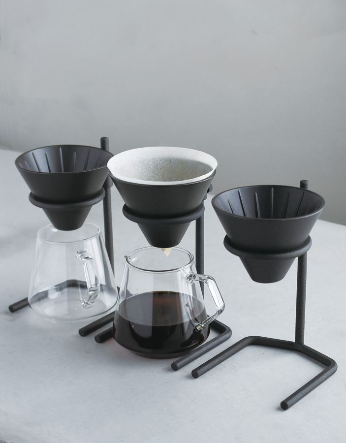 Kinto SCS-S04 Brewer Stand Set 4 kuppia, Steel - Crema
