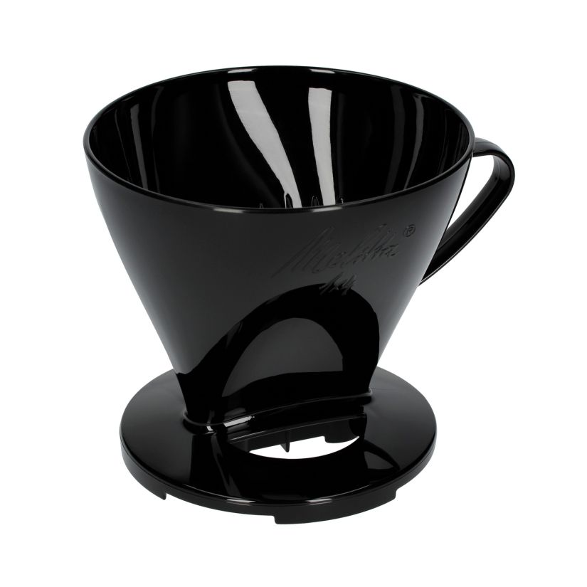 Melitta Pour Over Plastic Coffee Filter 1x4, Black Crema