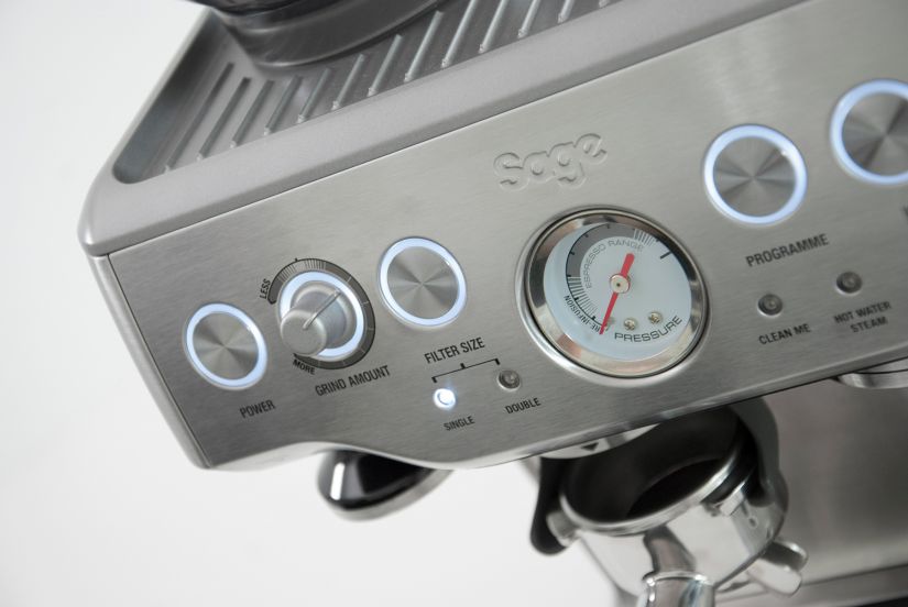 Sage the Barista Express Espresso Coffee Maker, Silver Crema