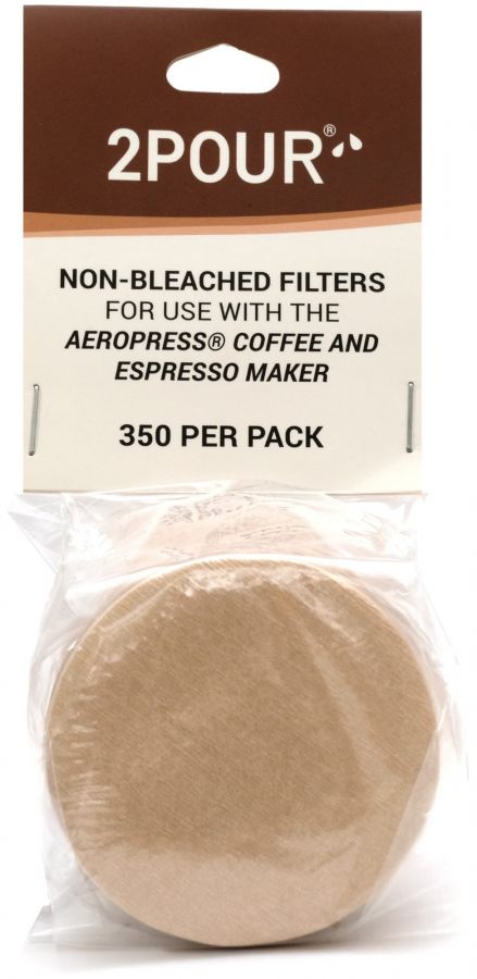 2POUR® Non Bleached Coffee Filters for AeroPress 350 pcs