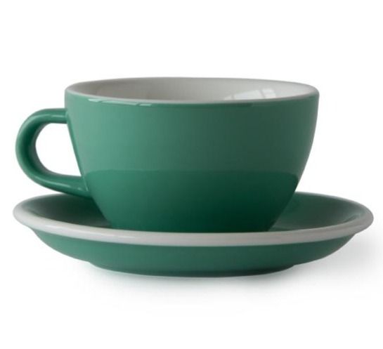 Acme Large Latte Cup 280 ml + Saucer 15 cm, Feijoa Green