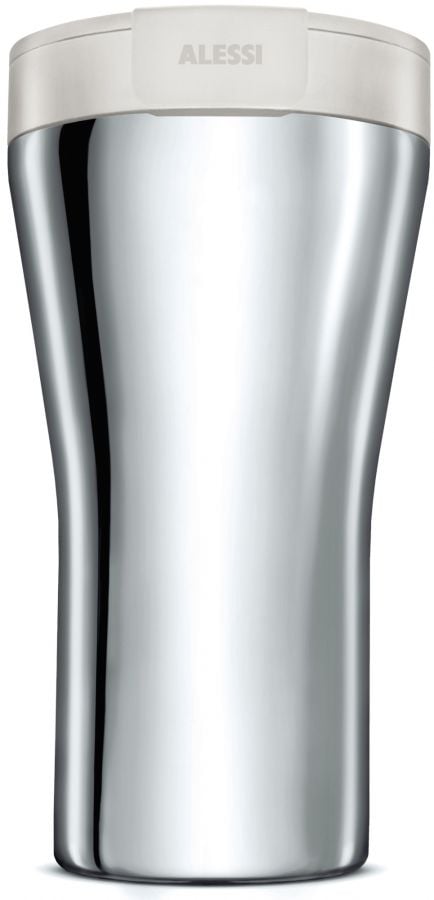 Alessi Alessi GIA24 Caffa Double Walled Travel Mug 400 ml, White