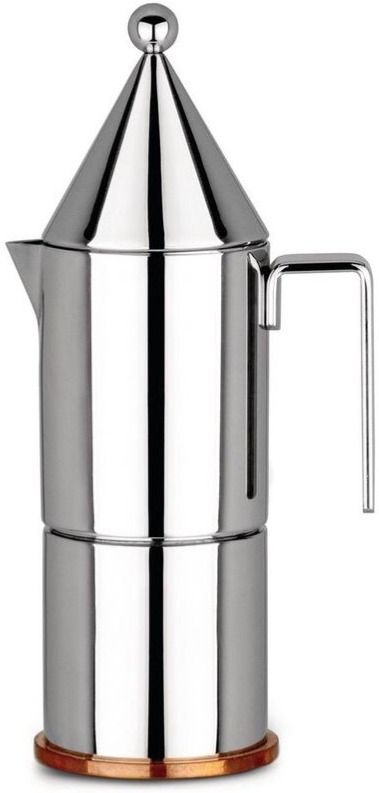 Alessi 90002 La Conica Stovetop Espresso Maker, 3 Cups - Crema