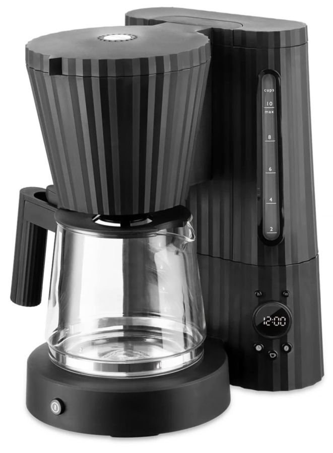 Alessi MDL14 Plissé Drip Coffee Maker, Black