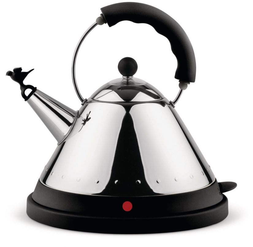 Alessi MG32 Electric Water Kettle 1,5 l, Steel/Black