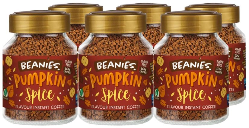 Beanies Pumpkin Spice Flavoured Instant Coffee 6 x 50 g