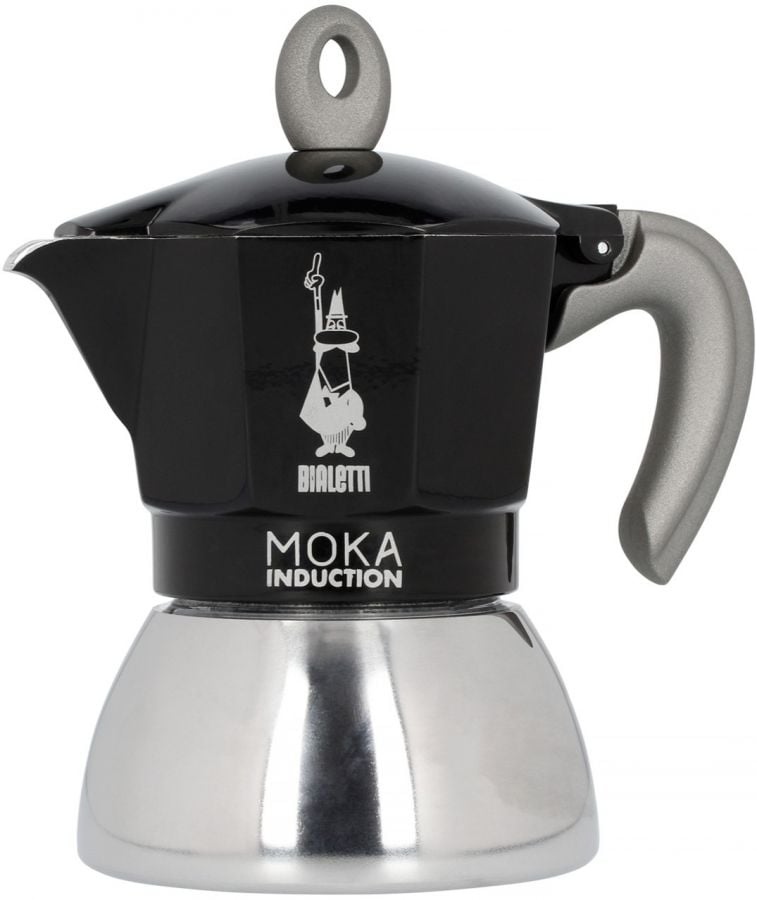 Bialetti Bialetti Moka Induction Black 4 Cup Stovetop Espresso Maker