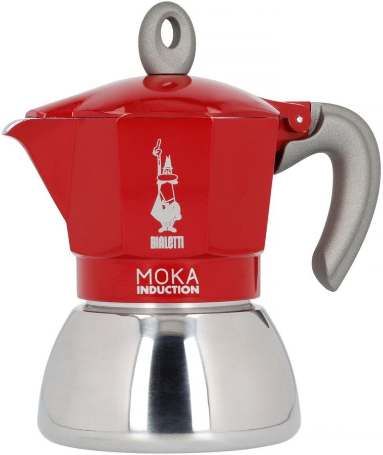 Bialetti Bialetti Moka Induction Red 4 Cup Stovetop Espresso Maker