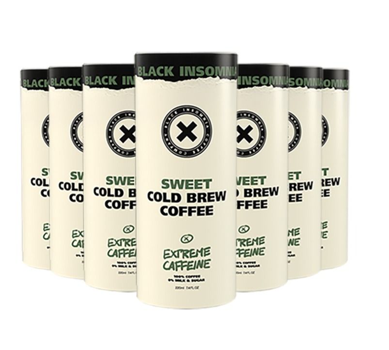 Black Insomnia Cold Brew Coffee - SWEET 220 ml (12-pack)