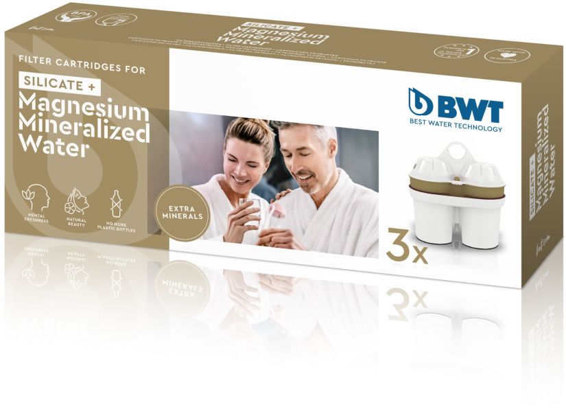 BWT Silicate + Magnesium Mineralized Water Filter Cartridge, 3pack Crema
