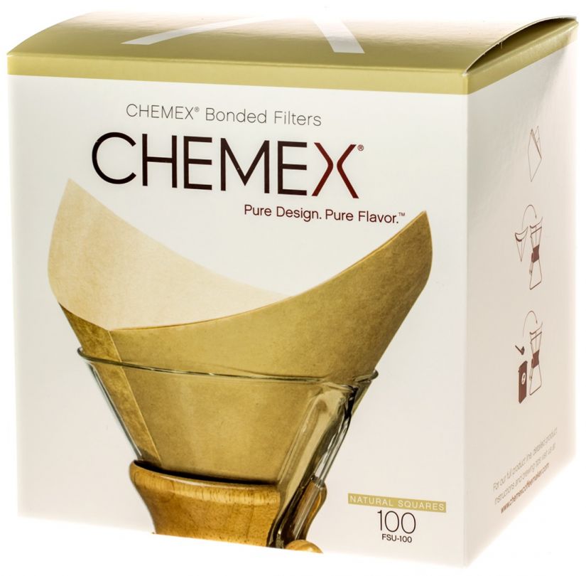 Chemex Prefolded Squares Natural Paper Coffee Filters for 6, 8 and 10