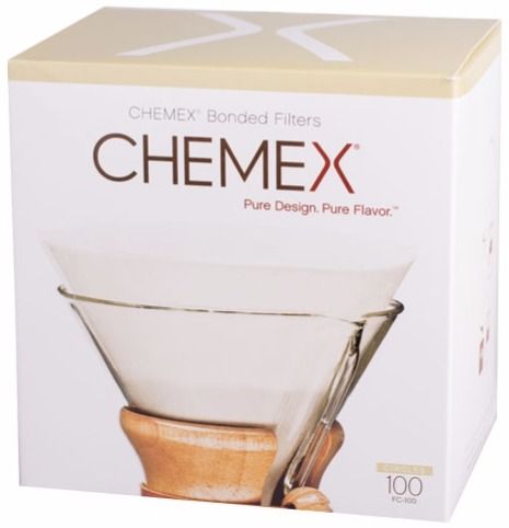 Chemex Chemex Pre-folded Circles Paper Coffee Filters for 6, 8 and 10 cup Coffeemaker, 100 pcs