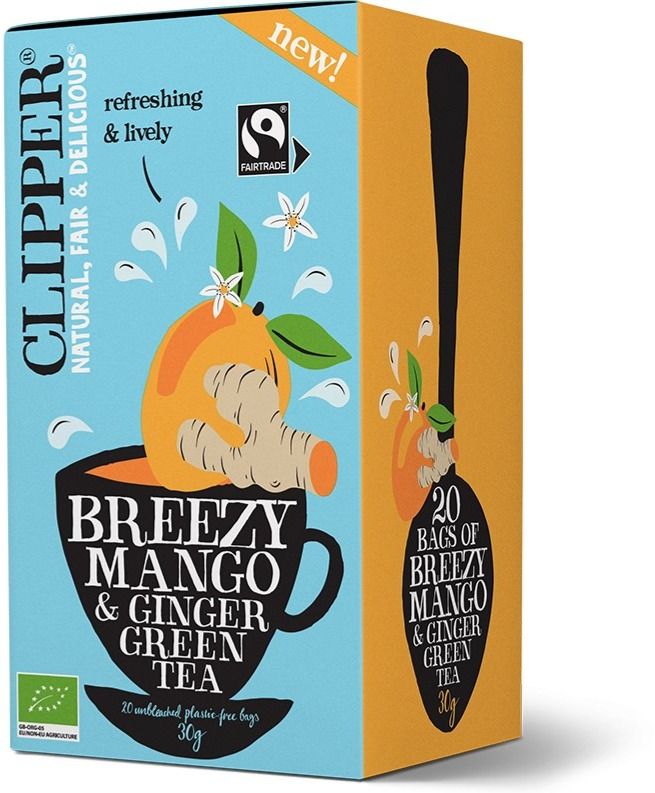 Clipper Breezy Mango & Ginger Organic Green Tea 20 Tea Bags