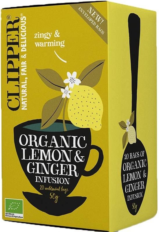 Clipper Organic Lemon & Ginger Infusion - Crema