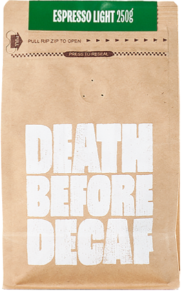 Death Death Before Decaf Espresso Light 250 g Coffee Beans