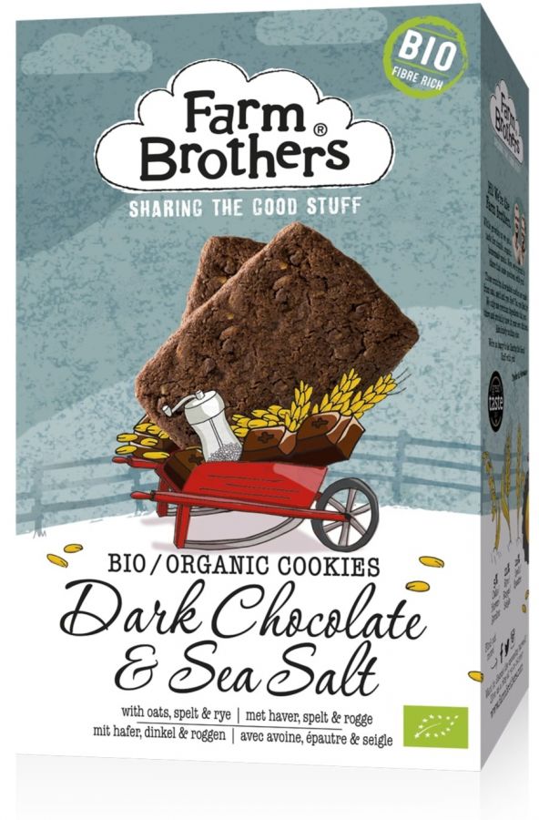 Farm Farm Brothers Organic Dark Chocolate & Sea Salt Cookies 150 g