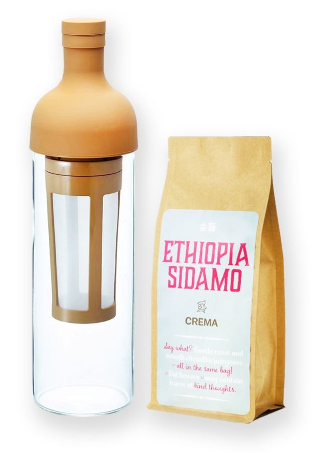 Hario Filter-In Cold Brew Coffee Bottle Cream 650 ml + Crema Ethiopia Sidamo 250 g