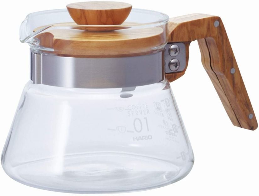 Hario Hario Coffee Server Olive Wood Size 01, 400 ml