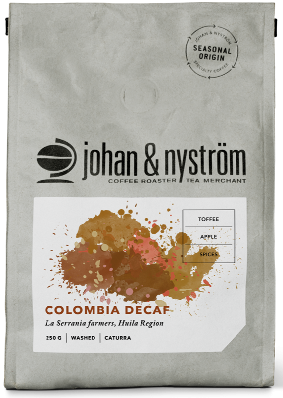 Johan Johan & Nyström Colombia Decaf 250 g Coffee Beans