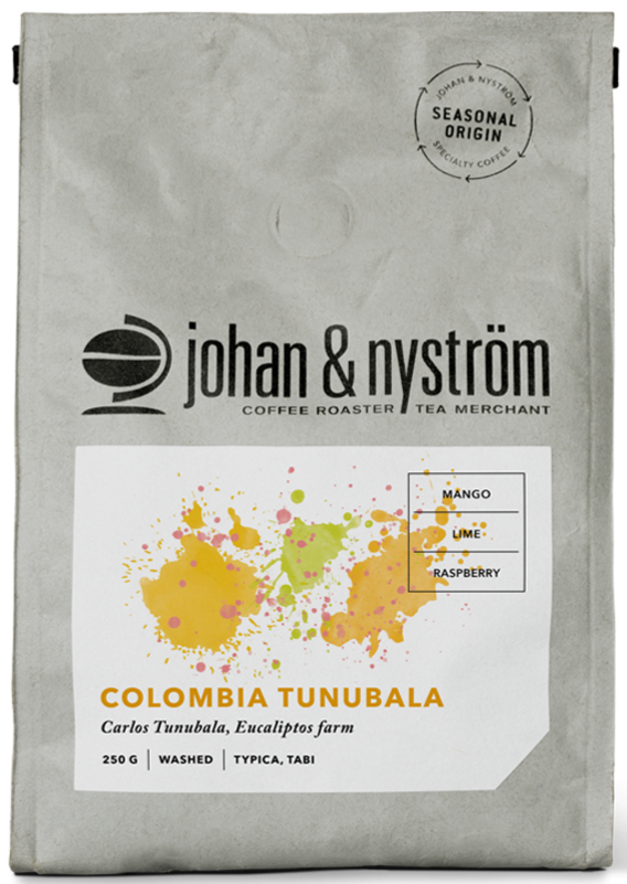 Johan Johan & Nyström Colombia Tunubala 250 g Coffee Beans