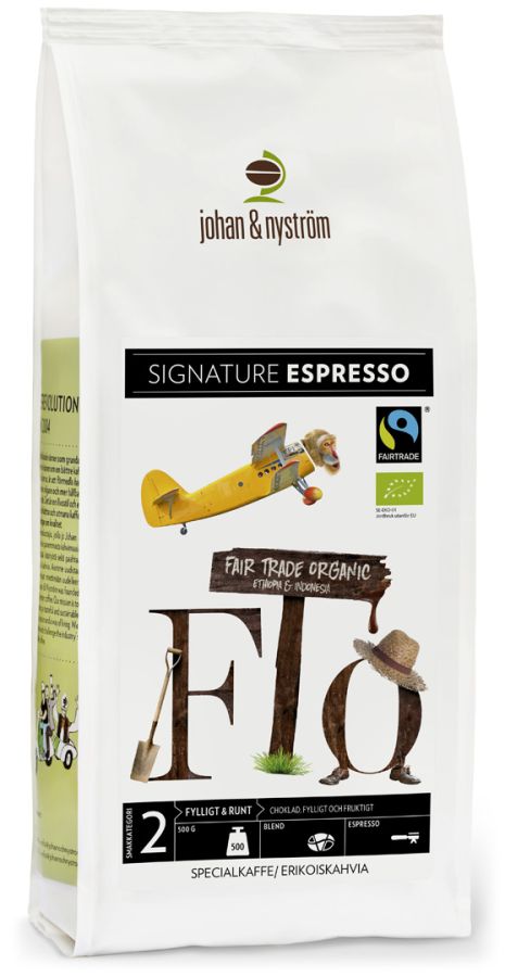 Johan Johan & Nyström Espresso Fair Trade Organic 500 g Coffee Beans