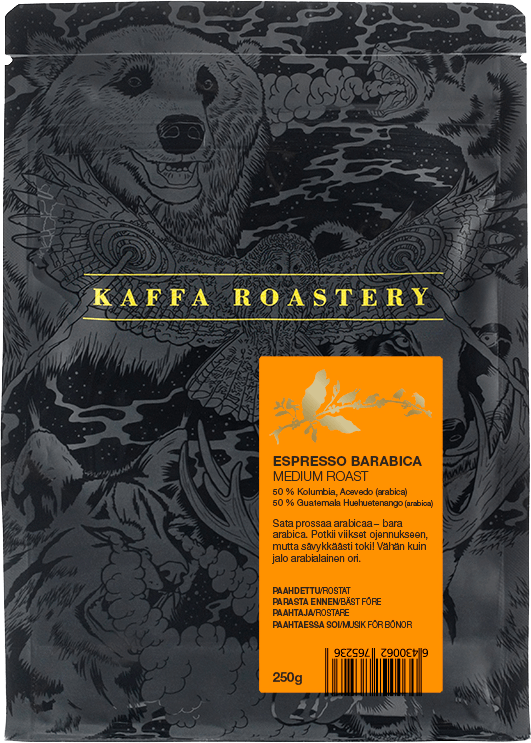 Kaffa Kaffa Roastery Espresso Barabica 250 g Coffee Beans