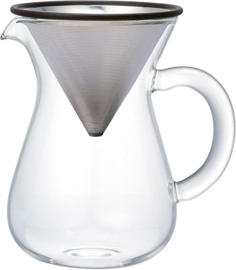 Kinto SCS Coffee Carafe Set with Stainless Steel Filter 2 cups Crema