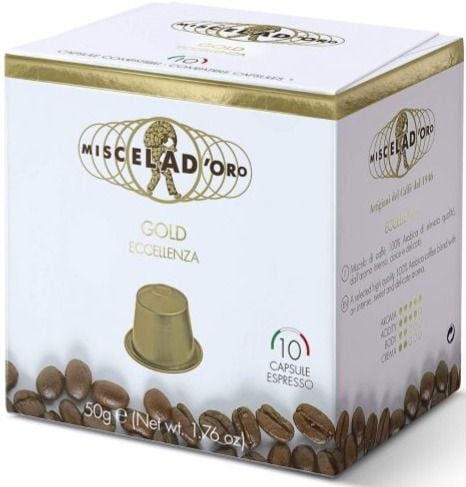 Miscela Miscela d'Oro Gold Nespresso Compatible Coffee Capsules 10 pcs