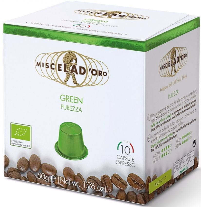 Miscela Miscela d'Oro Espresso Green Nespresso compatible coffee capsules 10 pcs