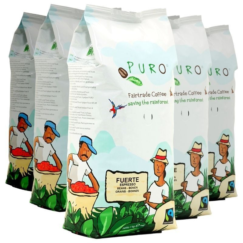 Puro Puro Fuerte 9 x 1 kg coffee beans wholesale package