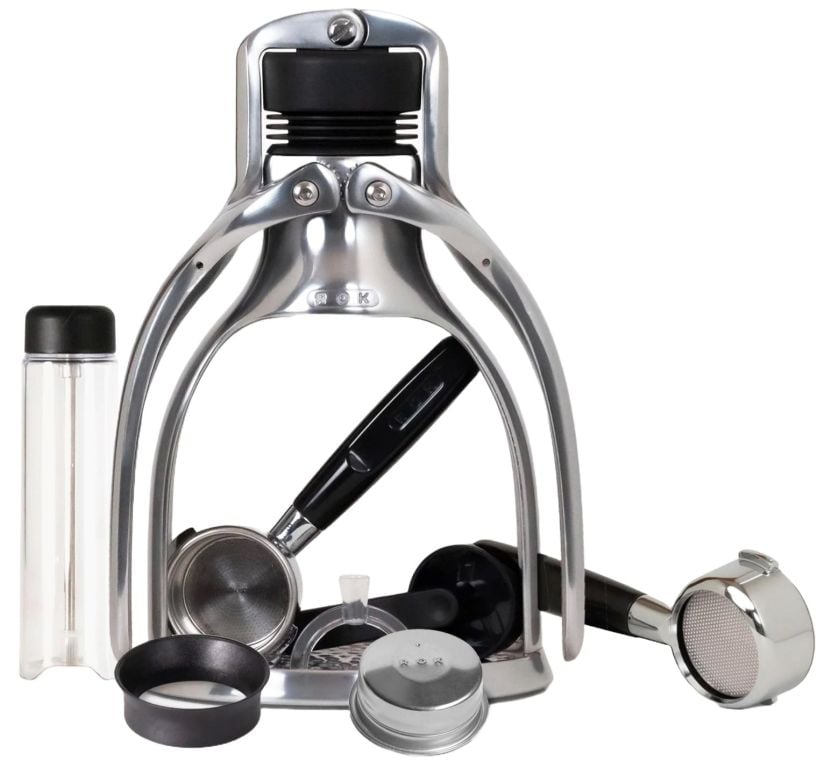 ROK EspressoGC Manual Espresso Machine, Explorer Edition Bundle