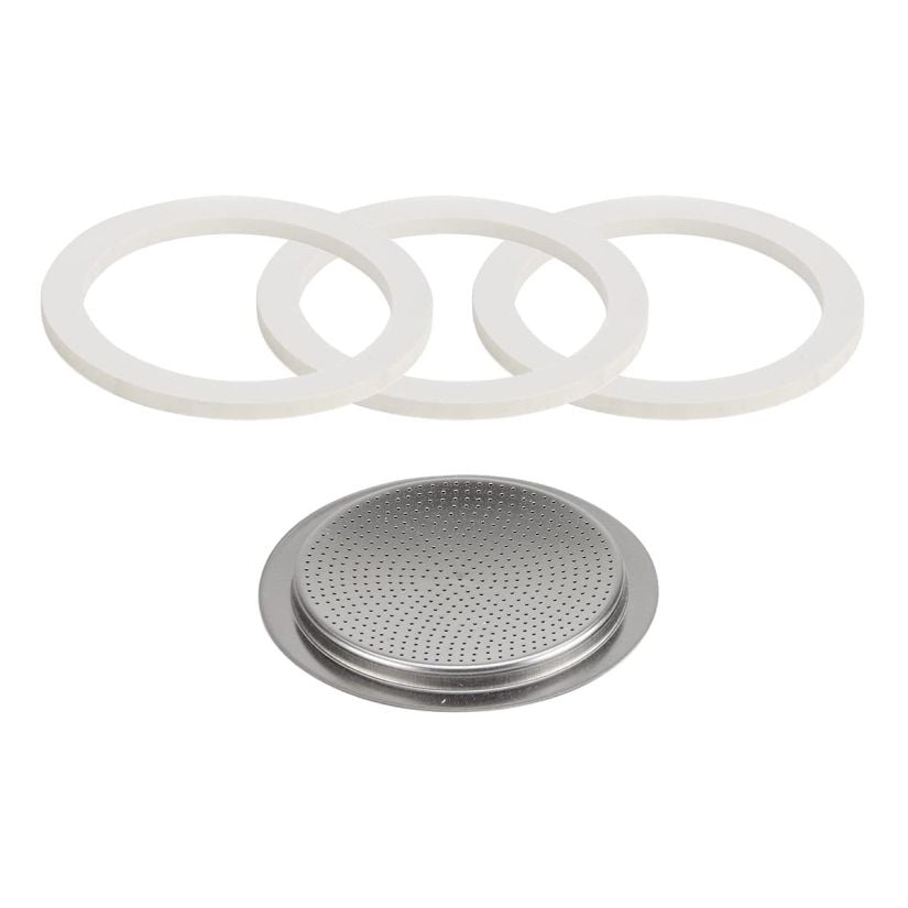 Dichtung und Filter Ersatzteile für Moka Espresso Maker 1 2 3 6 9 12 Tassen