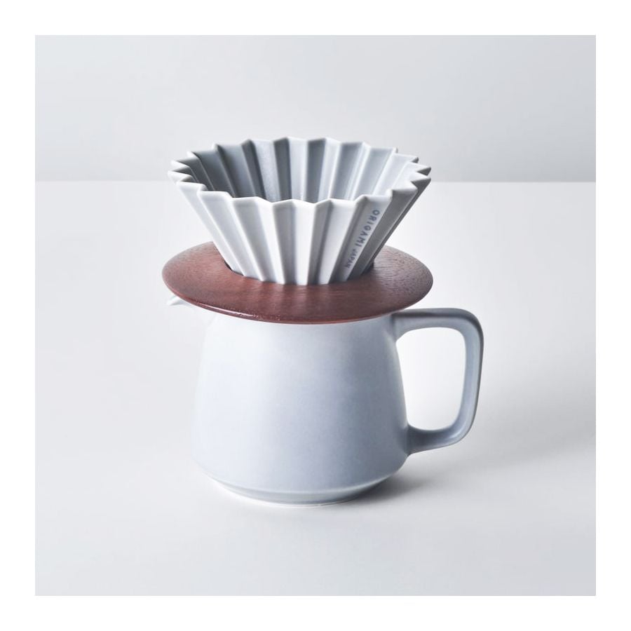 Origami Wood Dripper Holder Collar Crema