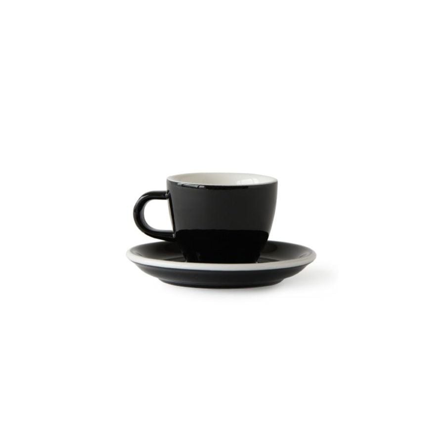 Acme Demitasse Espresso tasse 70 ml + soucoupe 11 cm, Penguin Black