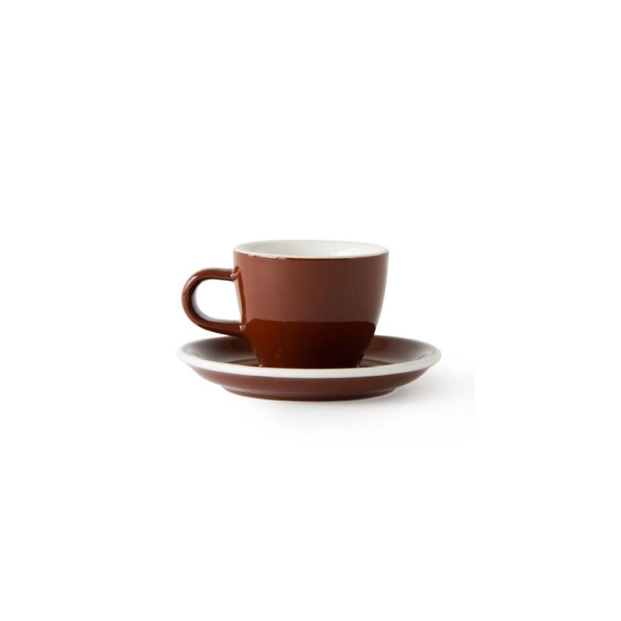 Acme Demitasse Espresso tasse 70 ml + soucoupe 11 cm, Weka Brown