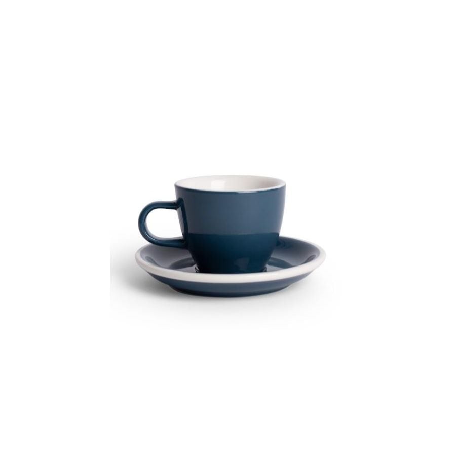 Acme Demitasse Espresso Taza 70 ml + Plato 11 cm, Whale Blue