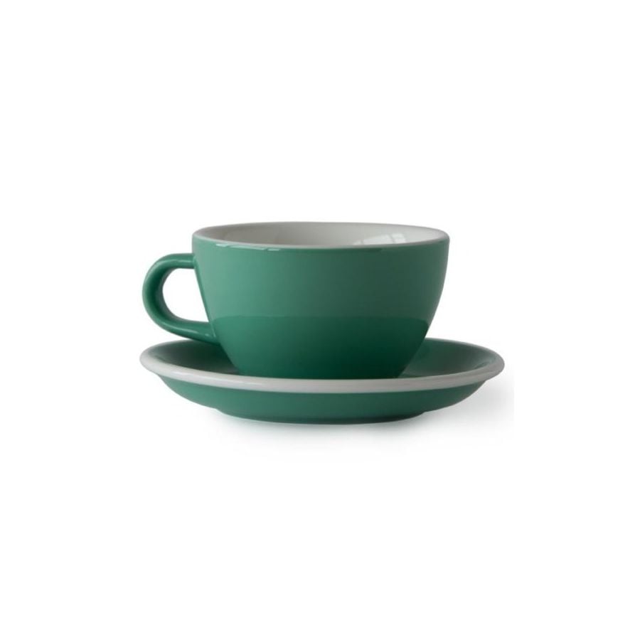 Acme Large Latte Cup 280 ml + Saucer 15 cm, Feijoa Green