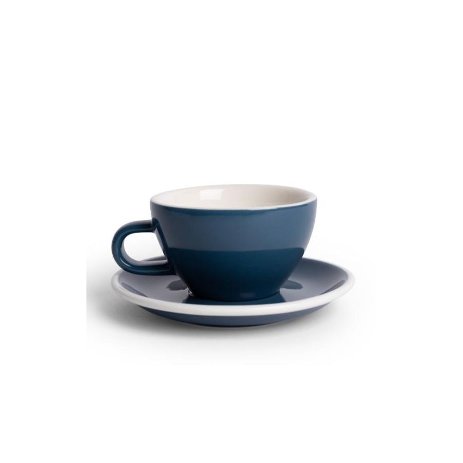 Acme Medium Cappuccino Cup 190 ml + Saucer 14 cm, Whale Blue