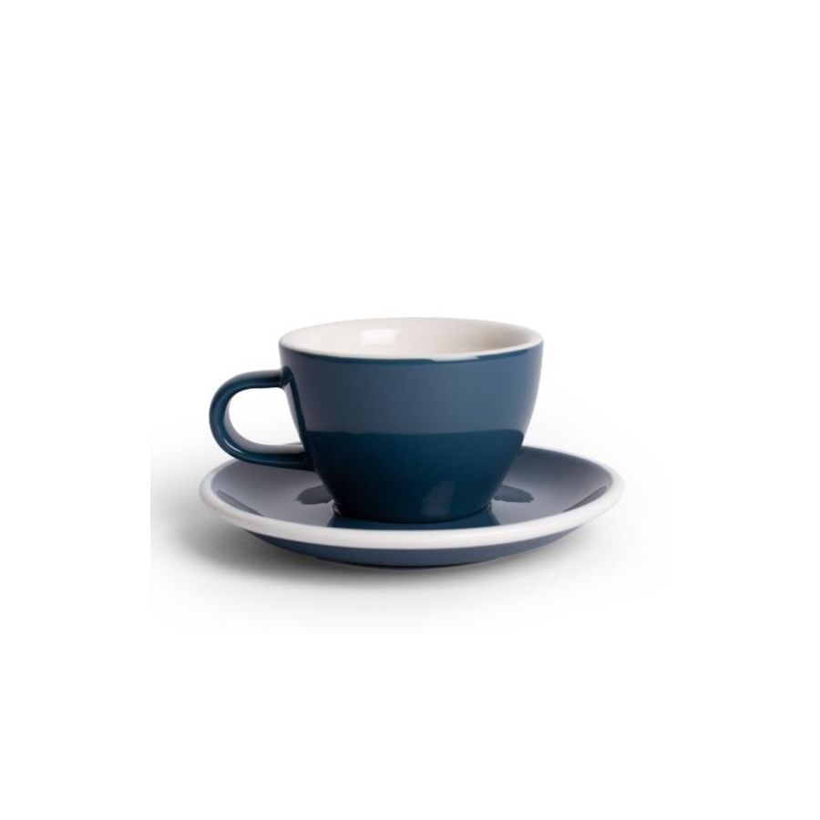 Acme Petite Tasse Cappuccino 150 ml + Soucoupe 14 cm, Bleu Baleine